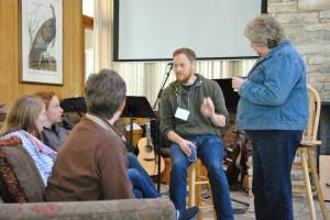 Listening at Laity Lodge (photo by Kristen Peterson)