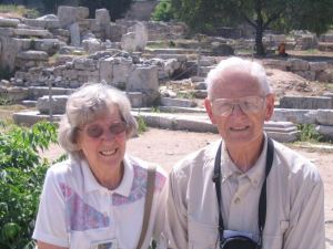 My mother and father on their trip to Greece