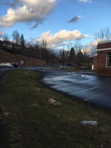 Credit Union parking lot